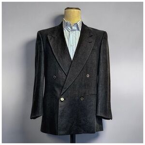 Perry Ellis Portfolio Double Breasted Sport Coat | Dark Charcoal | Made in USA